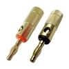 Banana Plugs, Gold Plated, 5 Black, 5 Red | Calrad Electronics 30-602-5PR
