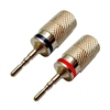 Pin Plugs, Solderless, up to 8 Gauge Wire, 2 Black & 2 Red | Calrad Electronics 30-606-2PR