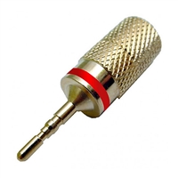 Pin Plug, Solderless, up to 8 Gauge Wire, Red | Calrad 30-606-RD