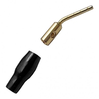 Pin Plugs, Angled, Gold Plated with Black Rubber Boot | 30-614-BK Calrad Electronics
