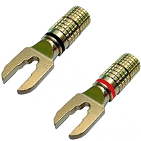 Heavy Duty Gold Spade Lug | Calrad Electronics 30-615