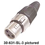 Calrad 30-631-SL-4 4 Pin XLR Female Silver Hex Back