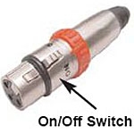 Calrad 30-638 3-Pin XLR inline female with labeled on/off switch