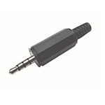 Calrad 30-701 Male Straight 4 conductor 3.5 mini plug, solder type with strain relief. Plastic