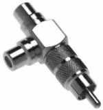 Calrad 35-482 RCA Male to 2 Right Angle RCA Females