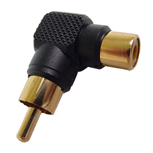 RCA Right Angle Gold Adapter | 35-511G Calrad Electronics