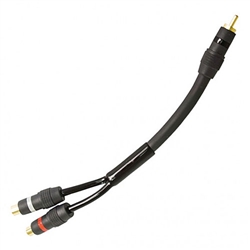 Calrad 35-525-HGM Hi-Resolution RCA Plug to 2 RCA Jacks w/Molded Connectors