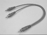 Calrad 35-527G-6 6' "Y" Cable, RCA Plug to 2 RCA Plugs Gold Plated