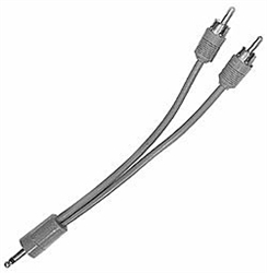 Calrad 35-529 3.5mm Mono Plug to (2) RCA Male Plugs