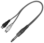 Calrad 35-534 1/4" Stereo Plug to Dual RCA Jacks