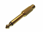 Calrad 35-549 Solid Gold RCA Jack to 1/4" Plug