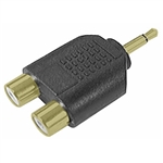 Calrad 35-585G Gold Dual RCA Jacks to 3.5mm Mono Plug