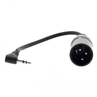 2.5mm Stereo Right Angle Plug to XLR Plug Audio Adapter - 6 in. Long | 35-610-RT Calrad Electronics