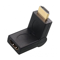 HDMI Swivel Adapter, Male (Type A) to HDMI Female (Type A) Swivel, 360 Degree Turn | Calrad Electronics 35-719