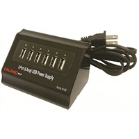 USB Power Supply 8 Amps 6 Ports | Calrad Electronics 40-106