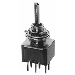 Calrad 40-523 Toggle Switch, DPDT, On-Off-On, PC Mt.