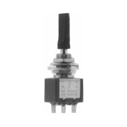 Calrad 40-584 Miniature Flat Toggle Switch, SPDT Momentary (On)-Off-(On)