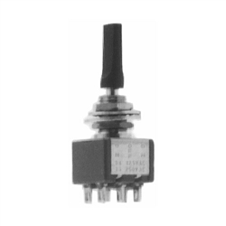 Calrad 40-588 Miniature Flat Toggle Switch, DPDT Momentary On-Off-(On)