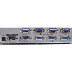 Calrad 40-828-200 SVGA/HDTV Distribution Amplifier 200Mhz for computer (1 in 8 out)