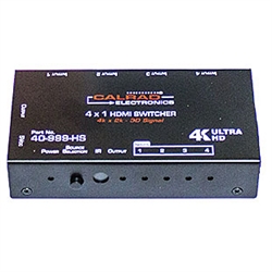 Calrad 40-999-HS HDMI 4K Switcher, 4 x 1 with IR and Manual Switch