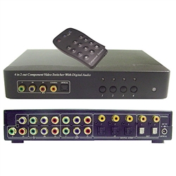 Calrad 40-YS04D Component Video Switcher With Digital/Optical Audio
