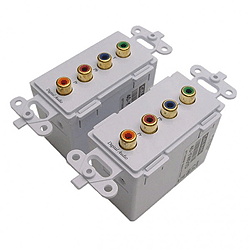 Calrad 40-YW01D Passive Component Video Balun with Digital Audio Wallplates (Sold in Pairs)