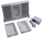 Calrad 42-165 4 Watt Portable or Wall mount iPod Amplified Speaker System with IR Remote Control