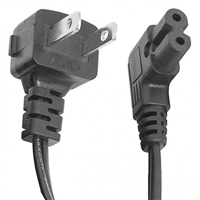 AC Power Cord, Right Angle, Round 2 Conductor, 10 Ft. long, (UL) | 45-822RT-10 Calrad Electronics