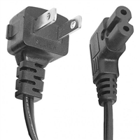 AC Power Cord, Right Angle, Round 2 Conductor, 6 Ft. long, (UL) | 45-822RT-6 Calrad Electronics