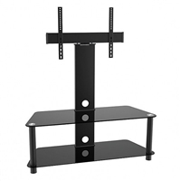 47-201 Calrad Electronics | Elegant Stand with TV Mount & 2 Glass Shelves, Fits 37"- 65" | Furniture