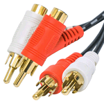 Calrad Electronics 55-1003G-6 6' Dual Gold RCA Stacking Patch Cable