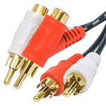 Calrad Electronics 55-1004G-15 15' Dual Gold RCA Stacking Cable