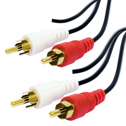 Calrad Electronics 55-1016G-10 10' Dual Gold-Plated RCA Audio Cable w/ Trigger Wire