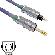 Calrad Electronics 55-503-1 5mm Fiber Optic Audio Cable 3.5mm to Toslink 1 Meter