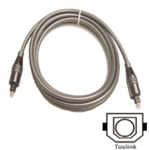 Calrad Electronics 55-504-1 Spring Loaded Toslink Fiber-Optic Cable 1 meter