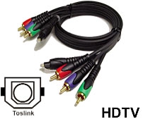Calrad Electronics 55-505-2 2 Meter Molded Component Video and 2.2mm Toslink Fiber-Optic Cable