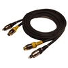 Calrad 55-508-3 6mm Molded SVHS and 5mm Toslink Fiber-Optic Cable 3 meters