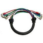 Calrad Electronics 55-611-15 5 BNC males to 5 BNC males 15 ft. Shielded RGB Video Cable