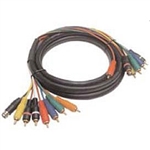 Calrad Electronics 55-617-9 Low Loss Multi-Conductor Shielded Coax Audio Video Cable 9ft.