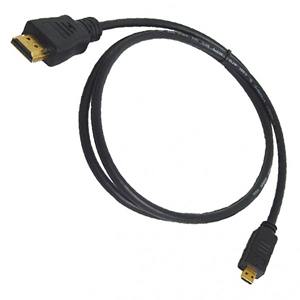 Micro HDMI Male to HDMI Male Cable 6 inch Calrad 55-645-6"