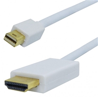 Mini DisplayPort to HDMI Video Cable, Male Mini to Type A, 10 ft. Long | 55-649-10 Calrad Electronics