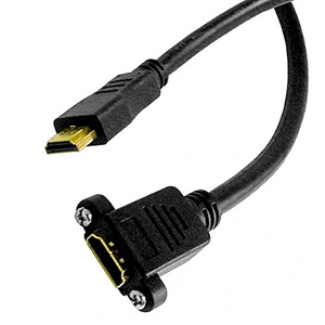 HDMI Cable, Male to Panel Mount Female, 1 Ft. Long | 55-656-1 Calrad Electronics