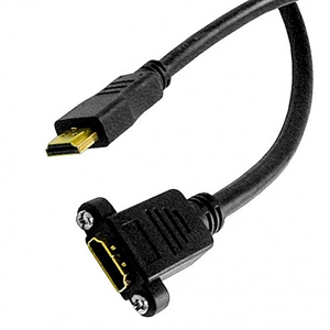 HDMI Cable, Male to Panel Mount Female, 3 Ft. Long | 55-656-3 Calrad Electronics