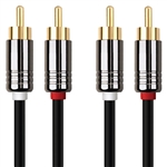 High Grade 1.5-ft Dual RCA Males to Males Cable, Integrator Series, Gold Plated