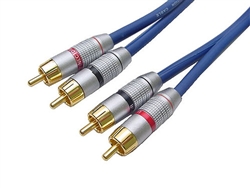 Calrad Electronics 55-705-50 6mm Dual RCA male to male. Triple shield, high resolution cable. Gold RCA metal plugs. 50' Long