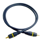 Calrad Electronics 55-710-25 6mm Single Molded RCA male to male. Triple shield, high resolution cable. 25 ft. long. Gold RCA plugs.
