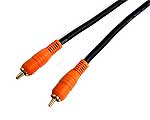 Calrad Electronics 55-717-15 RCA Male to Male Molded Digital Audio Cable with Gold Plugs, 6mm 15 ft. Long