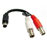 Calrad Electronics 55-742-6 Single SVHS 4 Pin Plug to Dual BNC Jacks 6' Long