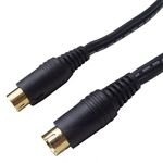 Calrad Electronics 55-770G-1 SVHS Male to Male 4 Pin Gold Plug Flat Cable 1' Long