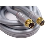 Calrad Electronics 55-772G-10 High Quality, Low Loss SVHS Cable with Gold SVHS Connectors, Silver Colored, 10 ft.